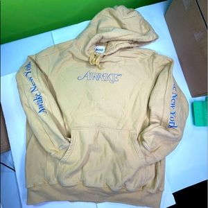 Awake NY Skate Shop Mens Large Size Embroidered Hoodie Hooded Sweatshirt